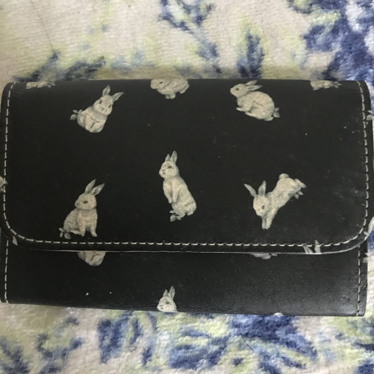 franche lippeeフランシュリッペ♪シルエットうさぎプリント名刺入れ 