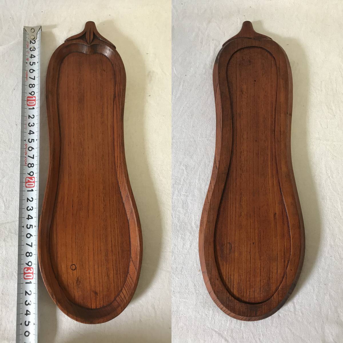 天然木 煎茶道具　長盆　工芸品　古美術　骨董品 煎茶道具 一文字盆・盆 6点 検；茶道具 木工芸品 骨董 アンティーク