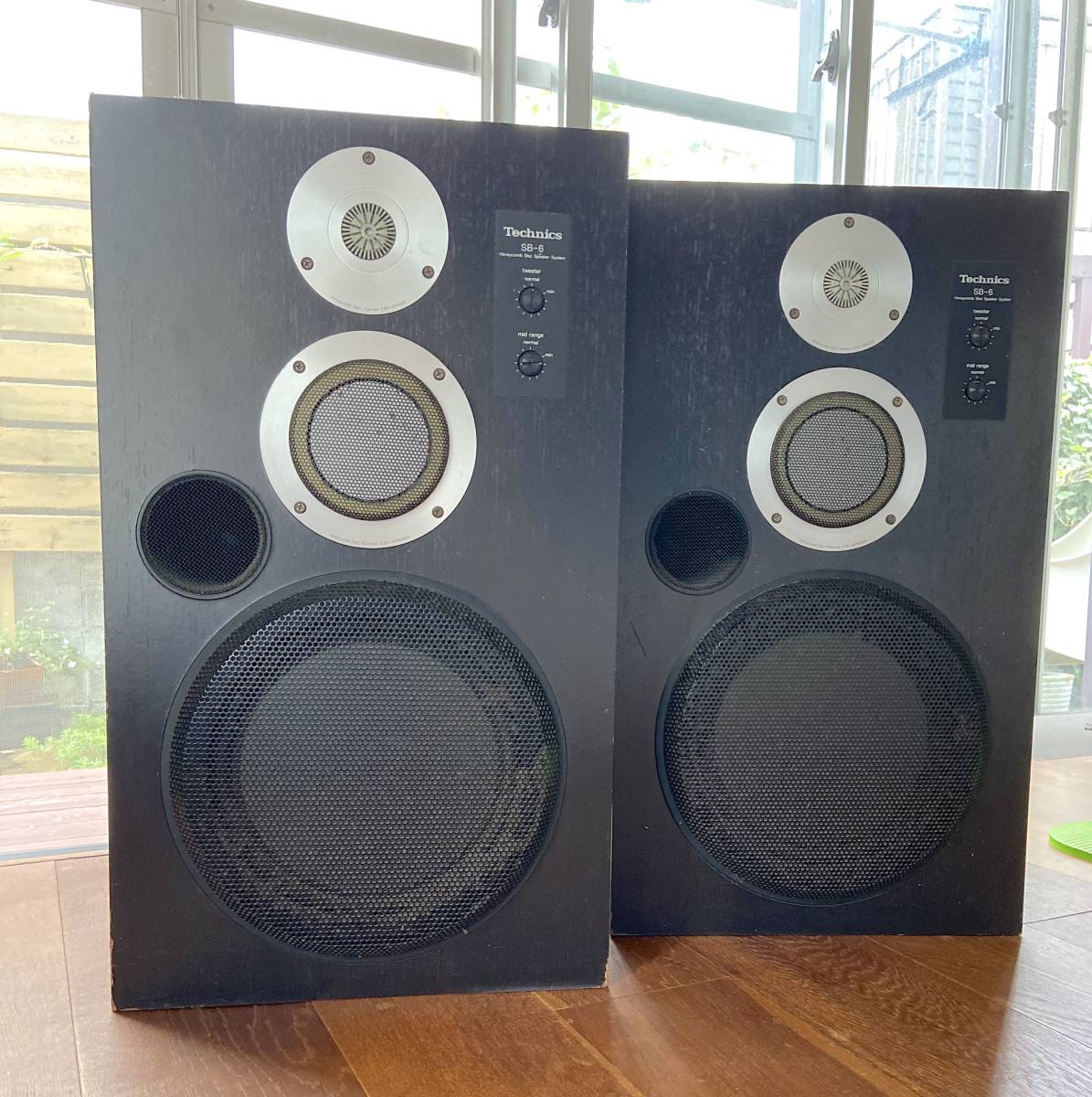 Technics SB-6A テクニクス スピーカーシステム ペア ハニカム振動板
