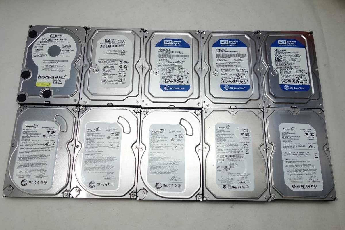ショッピング最安価格 ◇10台セット！3.5インチ HDD 320GB☆正常品
