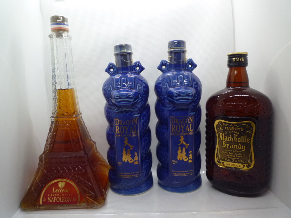 【未開栓 古酒】【1000円スタート】ブランデーいろいろ９本/まとめ売り/M24 ブランデー 1円スタート 古酒 -古酒ブランデーセットの中古品 ヘネシー 7本セット