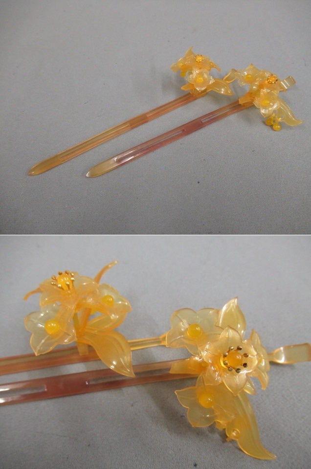 鼈甲・御差物(箱表記）】時代物べっ甲調？・花嫁かんざし・簪揃い 時代