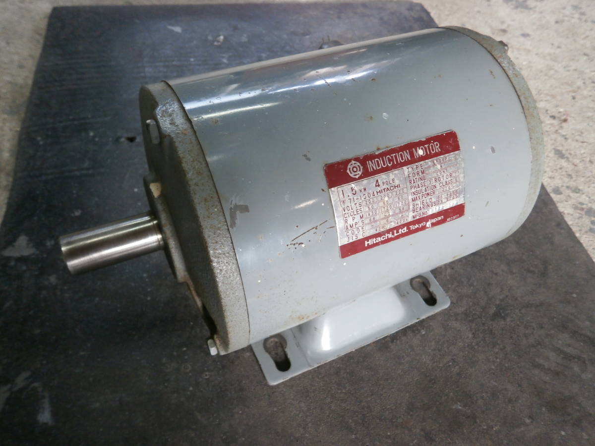 HITACHI 日立 三相誘導モーター 0.4kW 4極 TFO-FK D1206617 三相200V 