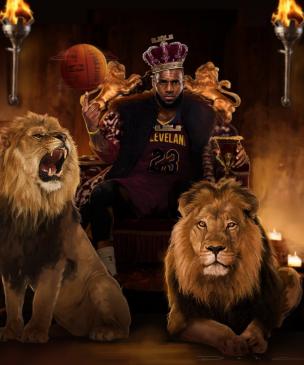新品タグ付き Lサイズ ナイキ レブロンジェームズ ライオン AIRBRUSH Tシャツ Nike Dri-FIT LeBron KING T-Shirt