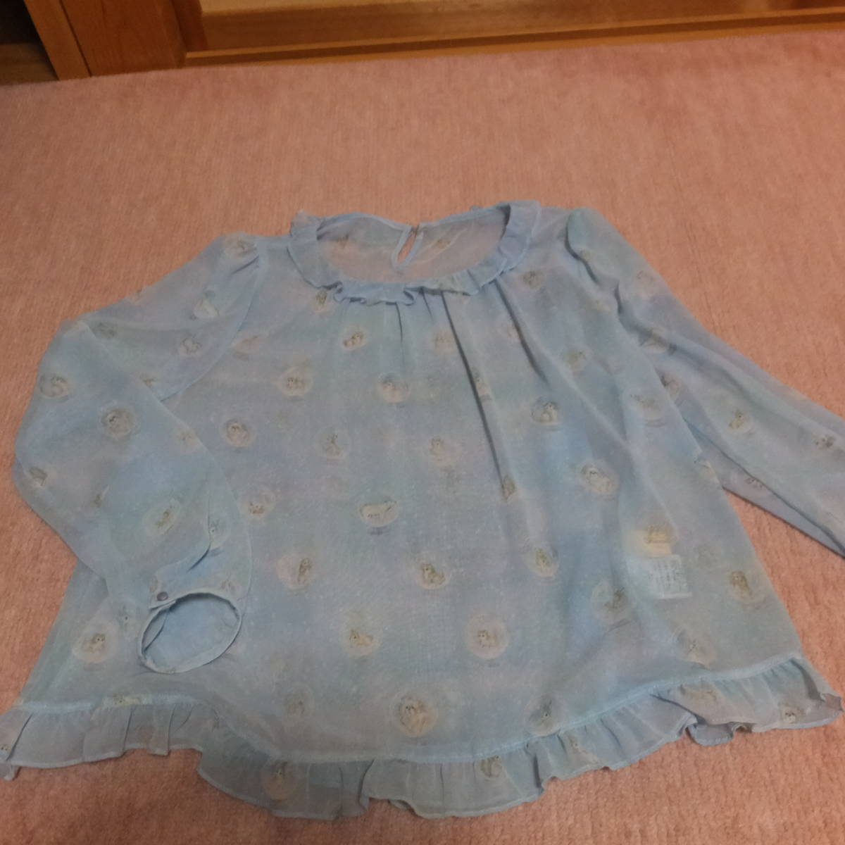 フランシュリッペ スノードーム シフォンブラウス 水色 M