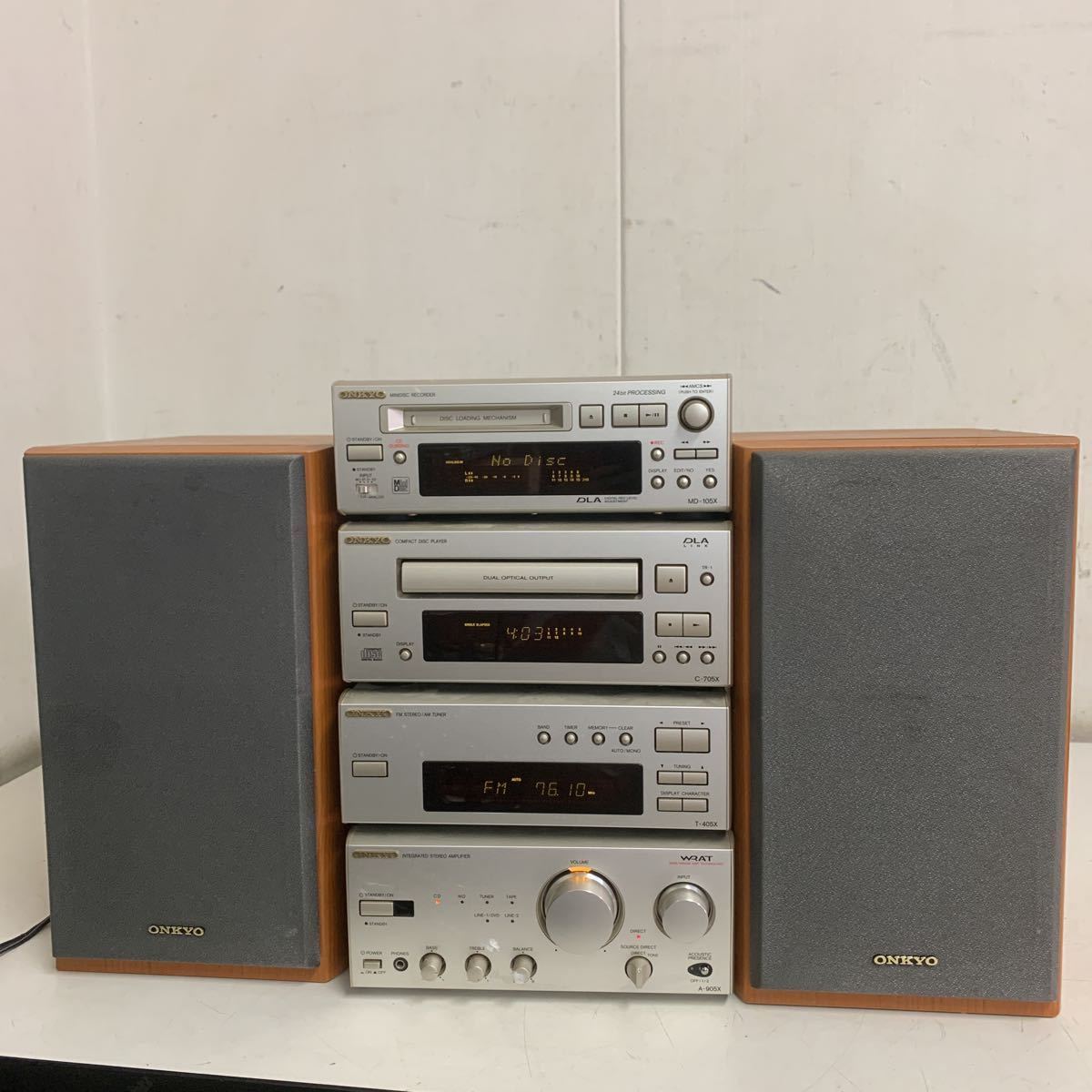 ONKYO システムコンポ A-905X /C-705X /T-405X /MD-105X /スピーカー D