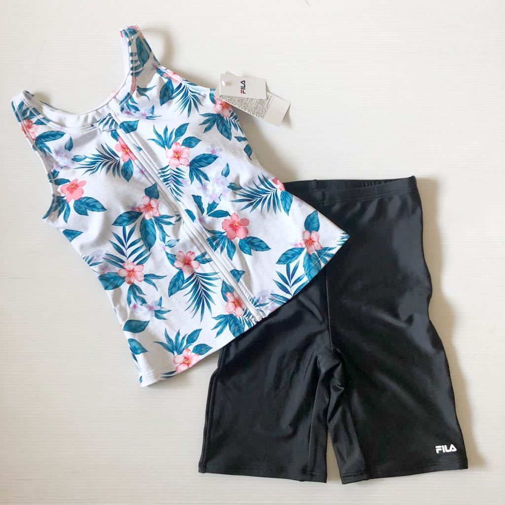  12324 FILA/フィラ レディース 9号M 白花柄半袖 水着 上下セット 2点セット ジム プール スイムウェア セパレート 女性用(ツーピース)｜売買されたオークション情報、yahooの商品情報をアーカイ 女性用