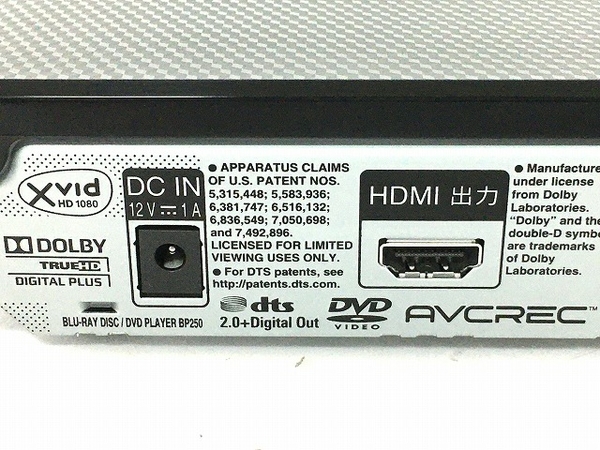 LG BP250 ブルーレイ DVDプレーヤー 2019年製 中古 T5073468 LG 2019年