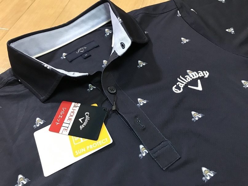 得価，お得 Callaway キャロウェイ SUN PROTECT UPF15 総柄 半袖ポロシャツ 241-9157406 ネイビー ＬＬ(キャロウェイ)｜売買されたオークション情報、yahooの商品情報をアーカイブ公開 - オークファン シャツ