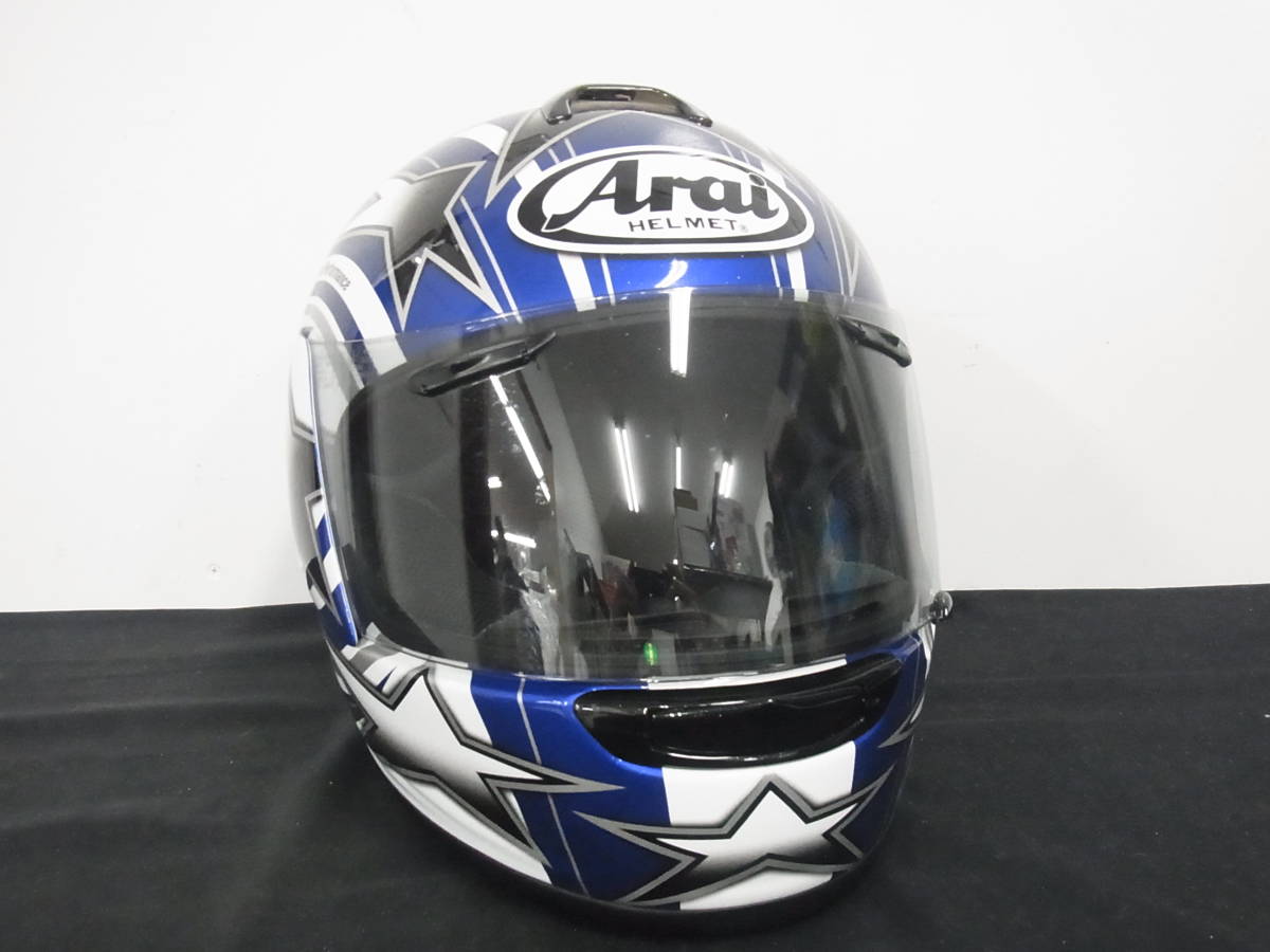 0714 C39 ♪ Arai ヘルメット 59-60cm Lサイズ T8133 VECTOR ブルー