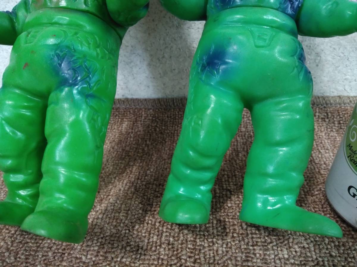 ソフビ「イカルス星人☆兄弟(?)2体セット☆ブルマァク1970s当時品