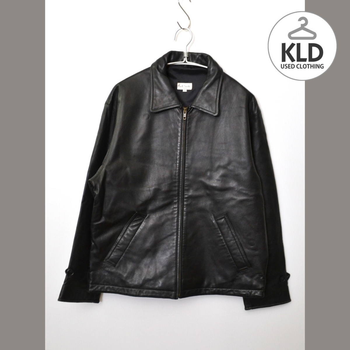 Paul Smith ポールスミス レザージャケット ★ 羊革 ポールスミス Paul Smith ◇ 羊革 ラム レザー ジップアップ