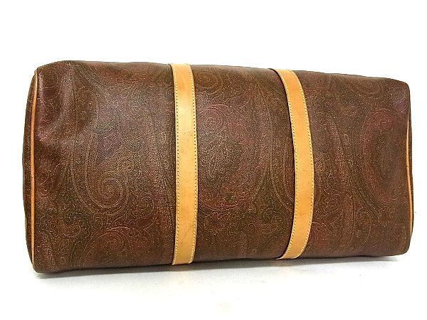 1円 □美品□ ETRO エトロ ロゴ ペイズリー柄 PVC×レザー 2WAY