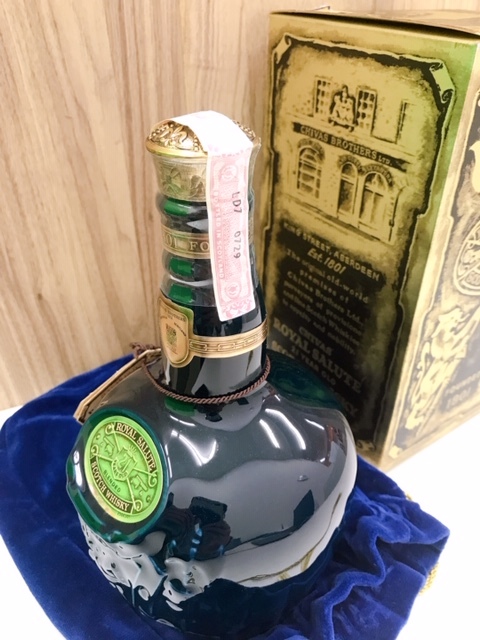 送料無料，2026 ☆8098☆ ロイヤル サルート ROYAL SALUTE 青 陶器