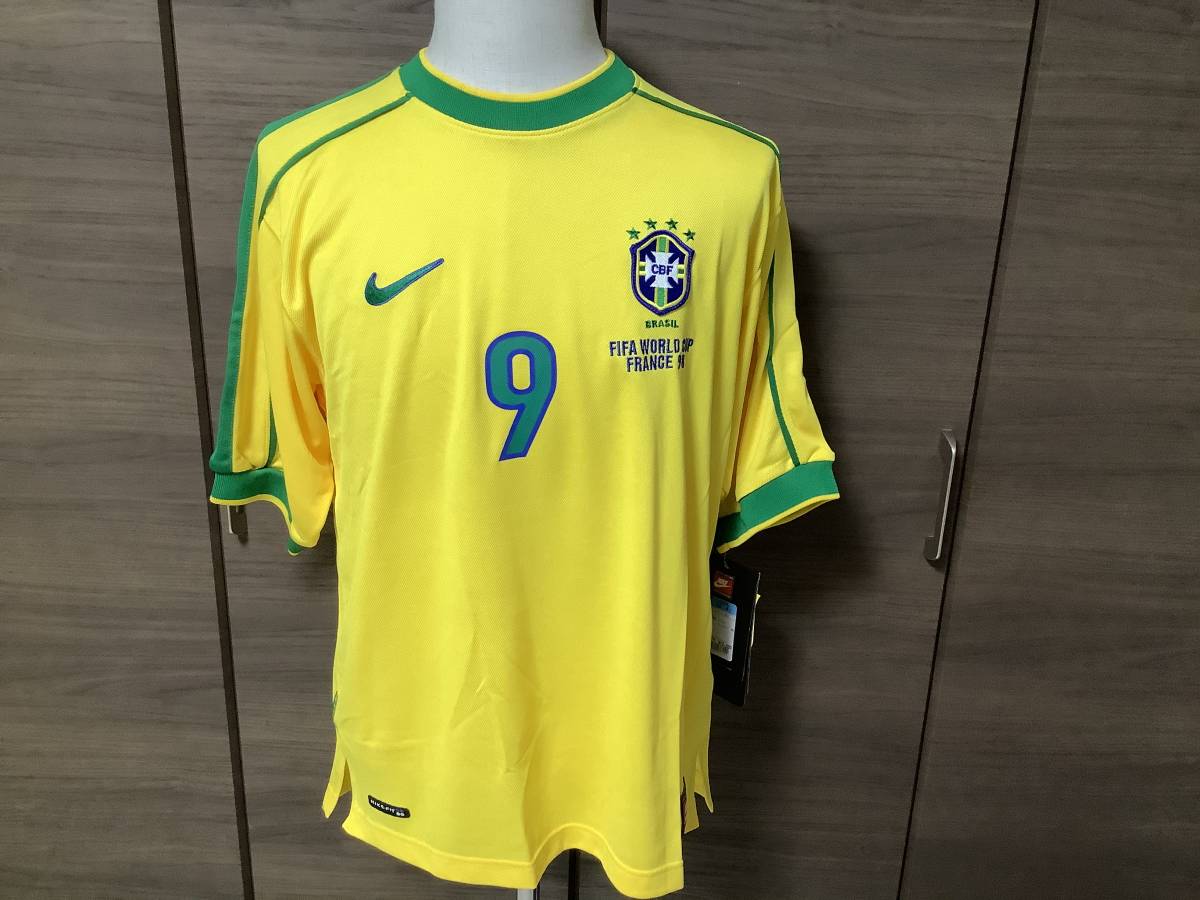  ナイキ ブラジル代表 ９８ フランス ワールドカップ ロナウド ユニフォーム タグ付(ブラジル)｜売買されたオークション情報、yahooの商品情報をアーカイブ公開 - オークファン ユニフォーム