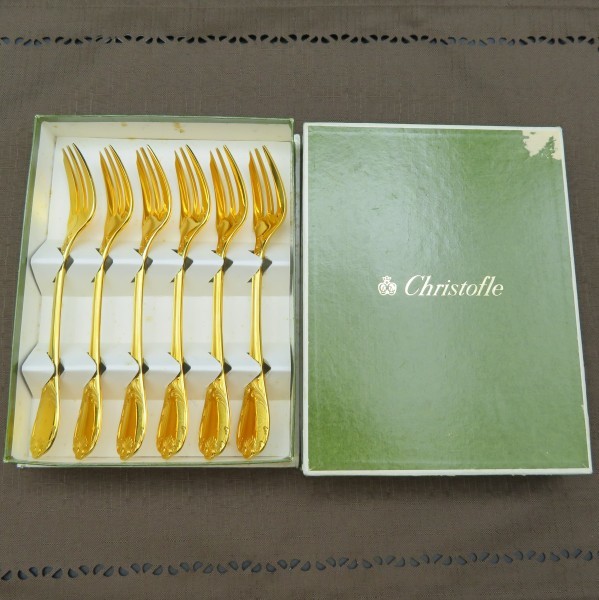 6本】最高級 金メッキ 16センチ Christofle クリストフル marly 