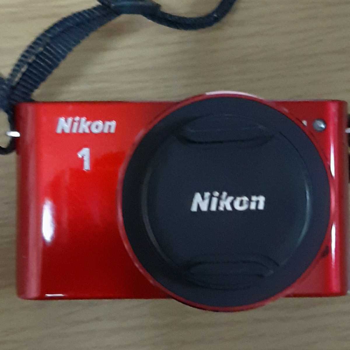 デジタル一眼カメラ Nikon 1 J1 レッド バッテリー・充電器