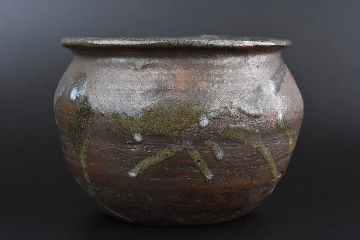 ② 高さ12.5cm 花映りの良い丹波小壺】 江戸時代 丹波 古窯 六古窯