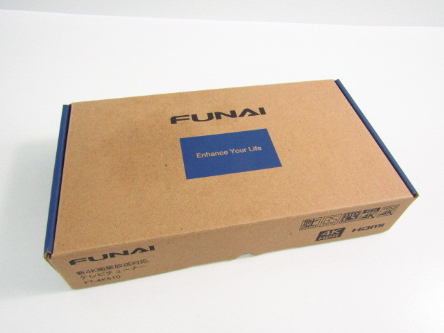 未使用 FUNAI フナイ 新4K衛星放送対応テレビチューナー FT-4KS10