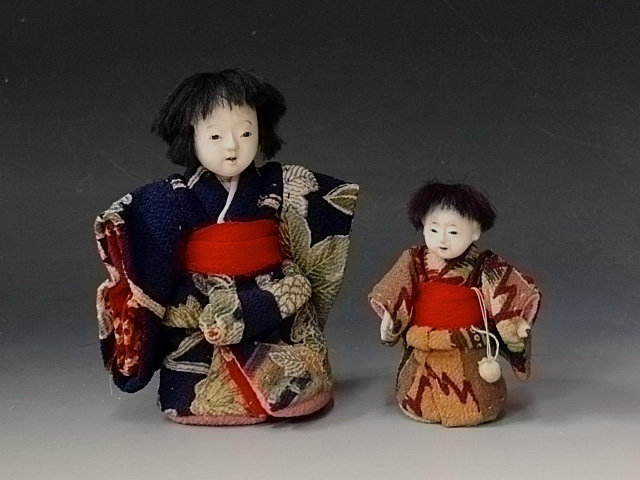 限定セール，100%新品】 豆市松人形二体③ /豆市松 市松人形
