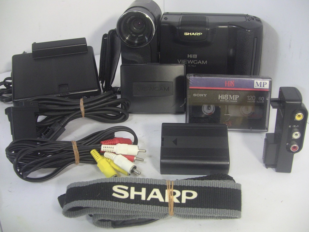 8mmテープのダビングに！ SHARP ビデオカメラ VL-HL3 ダビングに！【動作確認済み】再生OK・録画OK SHARP Hi8/8mmビデオ