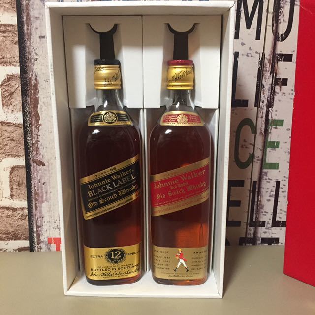 ジョニーウォーカー 12年 黒 ＆ 赤 ギフトセット 43度 750ml