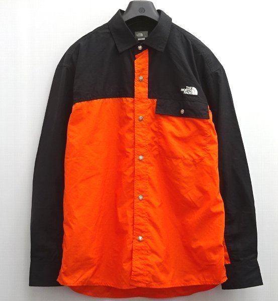 大人気，得価 19SS ノースフェイス 長袖ヌプシシャツ XL オレンジ ブラック 黒 切替 ナイロン THE NORTH FACE NR11961(長袖シャツ)｜売買されたオークション情報、yahooの商品情報をアーカイブ公開 - オークファン 男性用