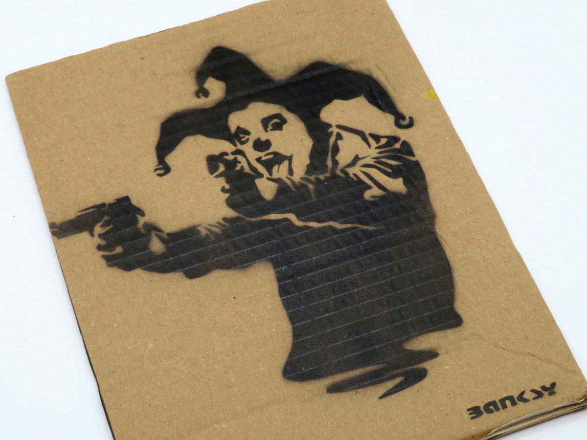 Banksy バンクシー Insane Clown ピエロ 道化師 50枚限定 段ボールに
