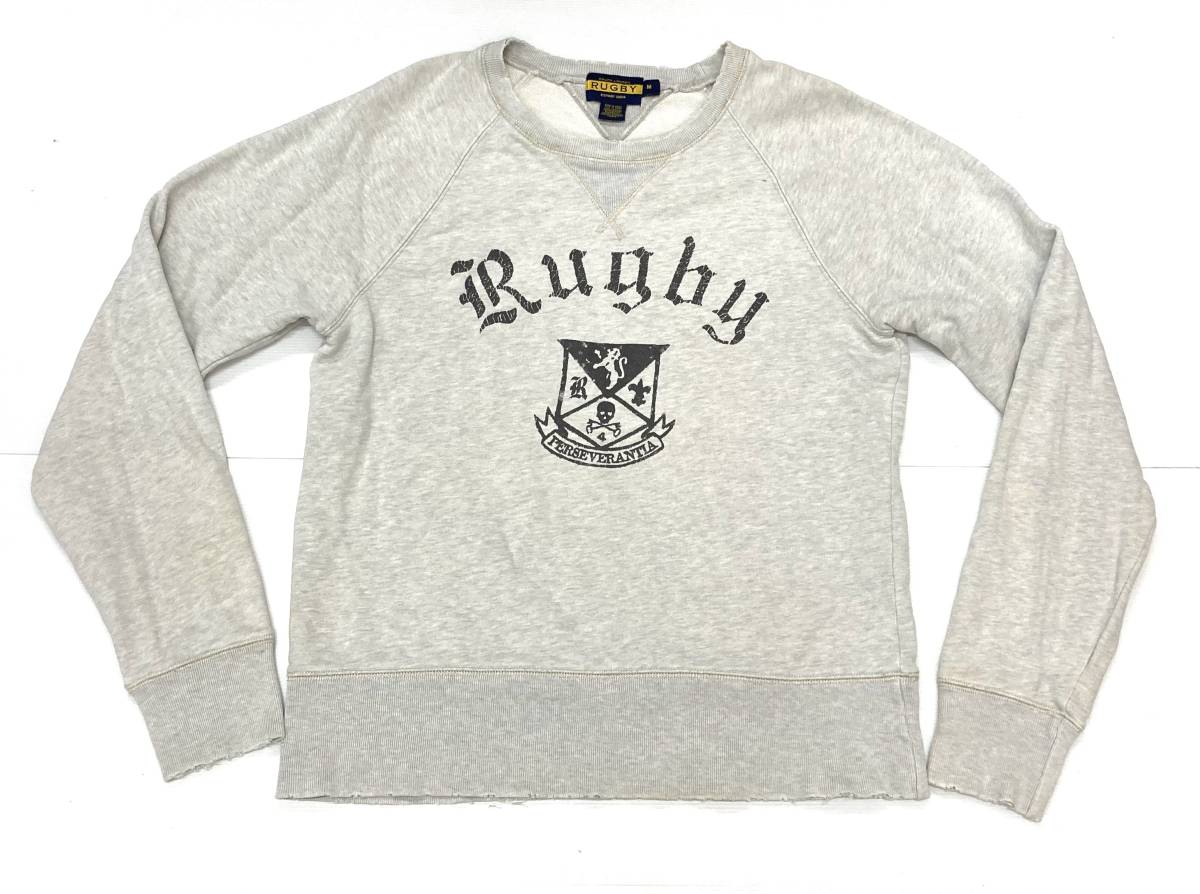 ラルフローレン RUGBY ビンテージ加工 両V トレーナー M ラグビー 