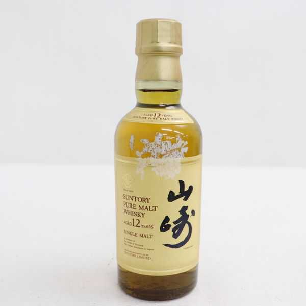 ★SUNTORY（サントリー）山崎 12年 ミニチュア 43％ 180ml ※ラベル汚れ ボトルベタつき K20H010061 山崎 サントリー 12年 シングルモルトウイスキー 山崎12年サントリー 当選