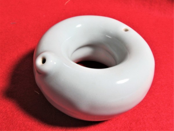 上田恒次氏白磁角水指 工芸品 美術品・アンティーク・コレクション