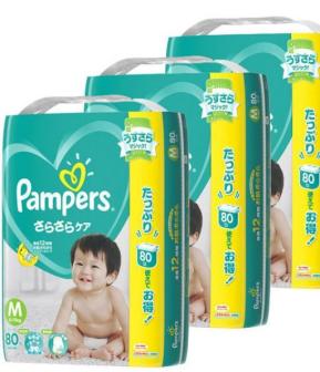パンパース テープ さらさらケア M(6~11kg) 240枚 (80枚×3) ケース販売