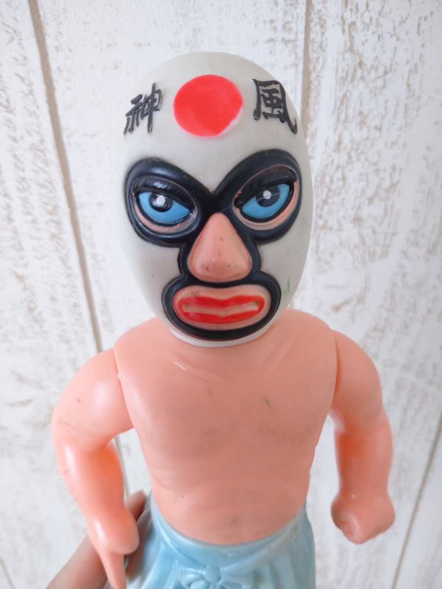 中嶋製作所 ソフビ タイガーマスク ミスターカミカゼ 当時物 昭和