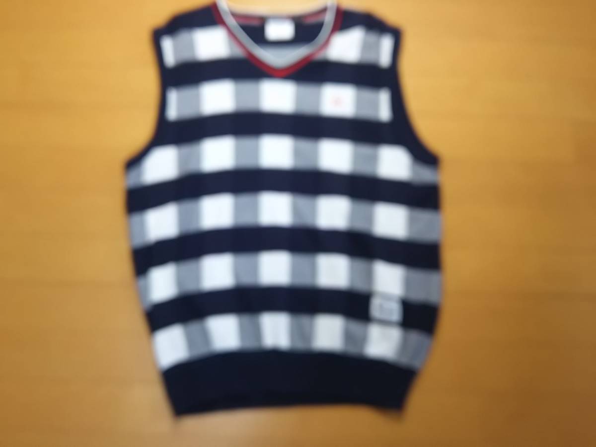 GOLF COQ LE SPORTIF COLLECTION(ルコックスポーティフ メンズ ルコック ゴルフ ダウンベスト 赤系 美品✨ルコックスポルティフチェック異素材切替ダウンベスト ルコックゴルフ チェック le ルコックスポルティフ M
