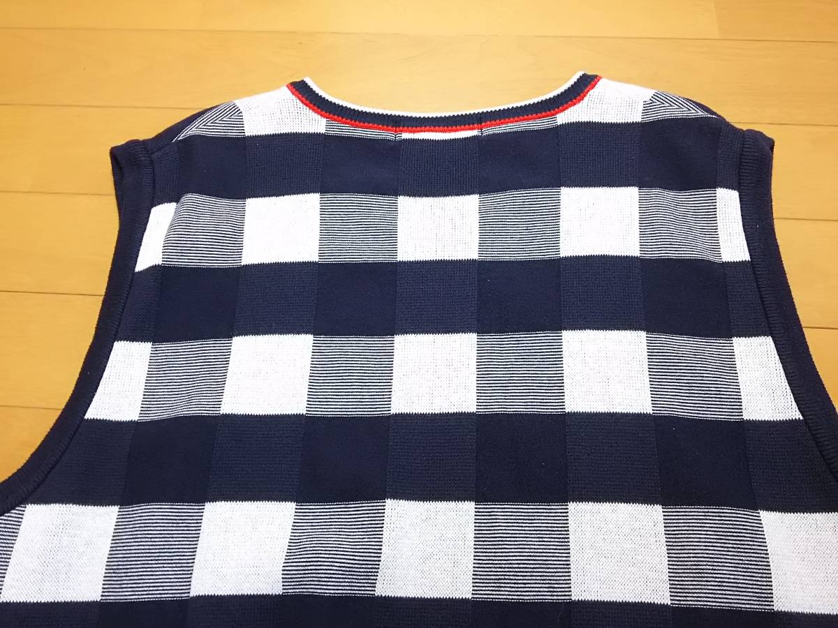 GOLF COQ LE SPORTIF COLLECTION(ルコックスポーティフ メンズ ルコック ゴルフ ダウンベスト 赤系 美品✨ルコックスポルティフチェック異素材切替ダウンベスト ルコックゴルフ チェック le ルコックスポルティフ M
