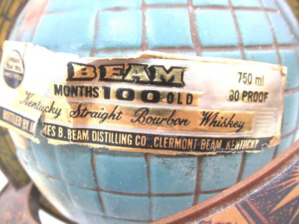 古酒 BEAM ビーム 100 MONTHS マンス 地球儀 ケンタッキー ストレート バーボン ウイスキー BOURBON WHISKEY 750ml 40% 未開栓 A41154T-L BEAM Decanter Months (1374g) 760ml Centennial