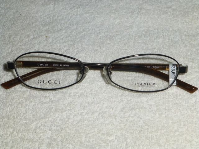 ●新品 GUCCI 高級 メガネ 値札33，600円 出品価格安すぎ 高品質/高耐久性 日本製 軽量硬性 チタン グッチ GG-9532J 新品でも安心の洗浄済!
