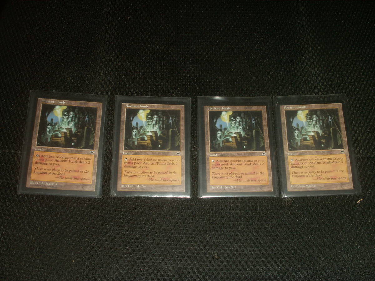 MTG 古えの墳墓Ancient Tomb テンペスト英版4枚青シート