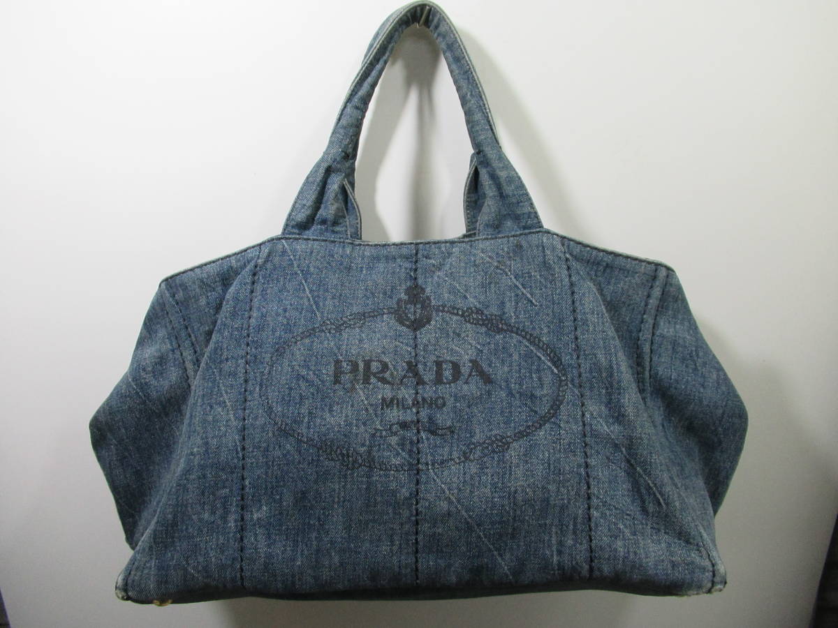 カナパ デニム プラダ PRADA - ハンドバッグ CANAPA 正規品PRADA 