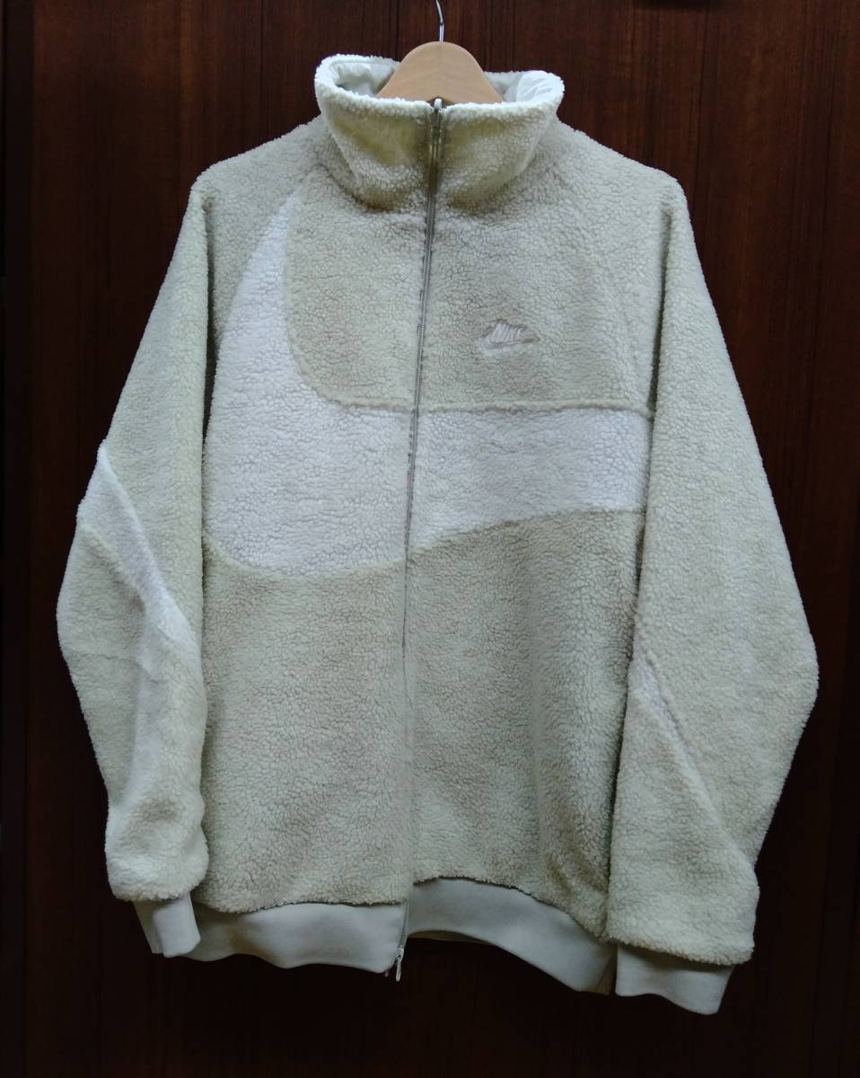 NIKE ナイキ BIG SWOOSH ビッグスウーシュ BOA JACKET ボアジャケット リバーシブル ホワイト サイズ：L