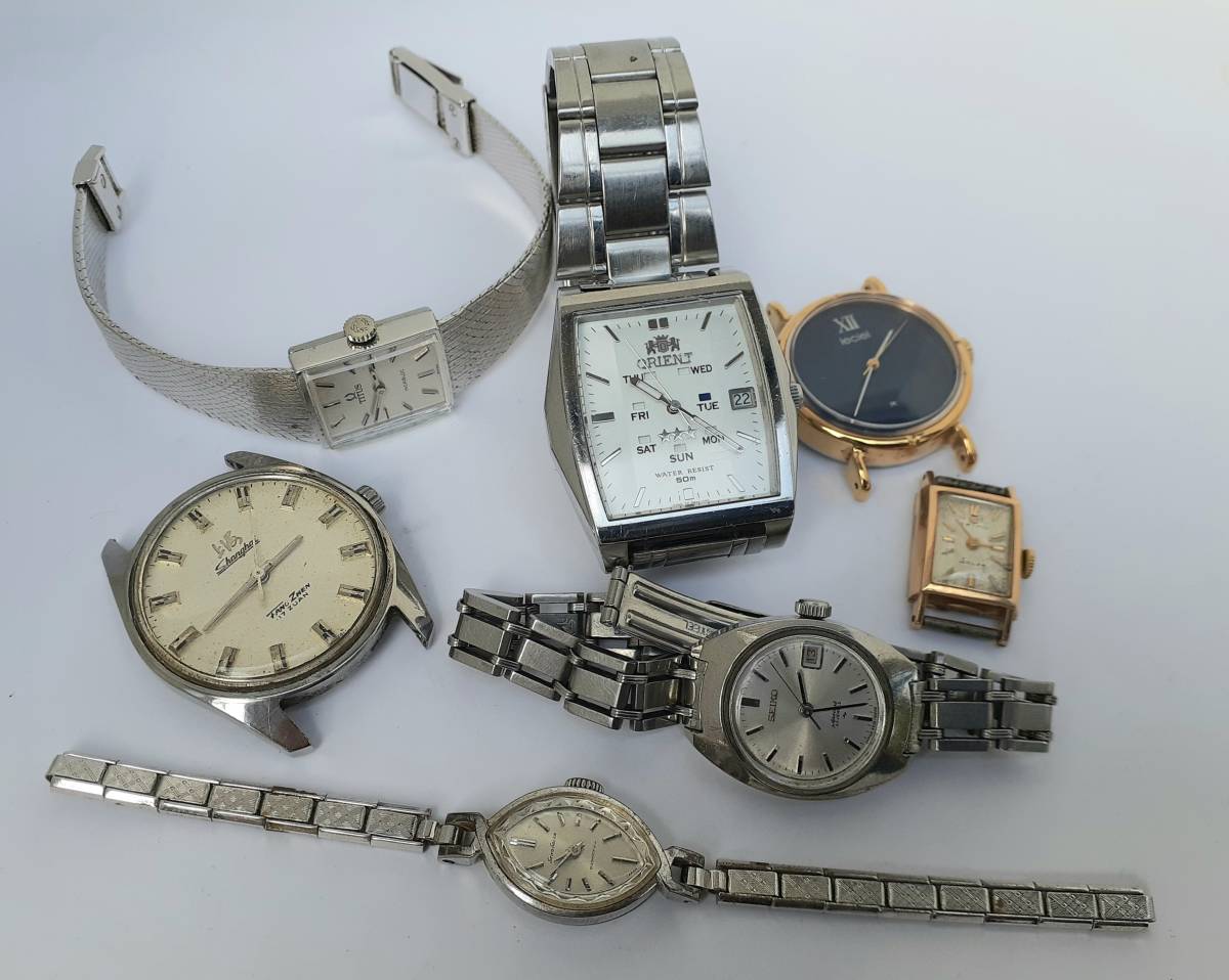 1円～SEIKO ORIENT SHANGHAI TITUSなど機械式アンティークのジャンク 