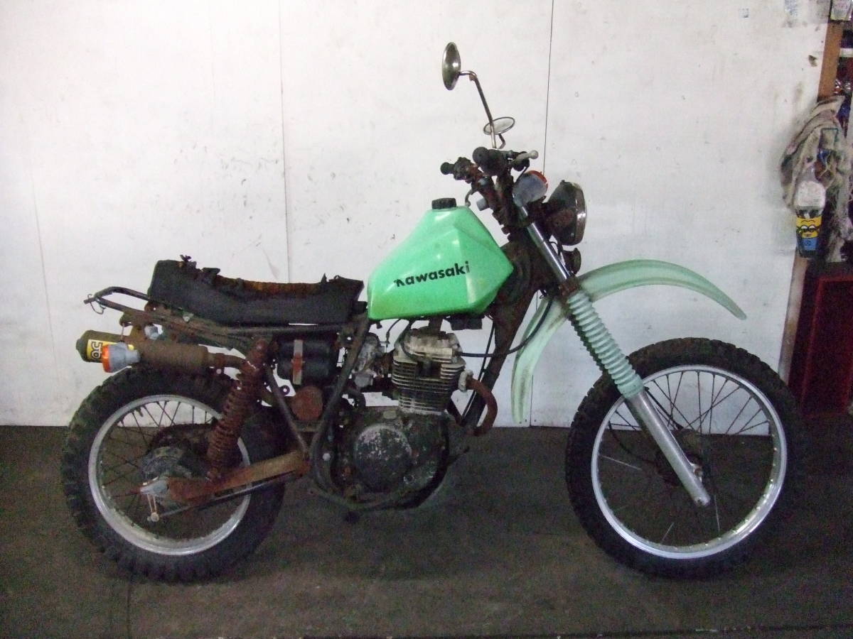 カワサキ KAWASAKI KL250 書類無し 売り切り 未整備 エンジン始動確認 