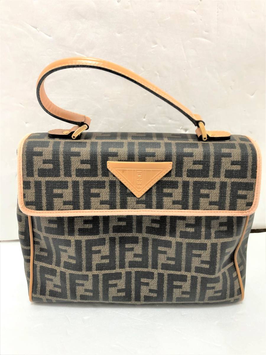 激安大特価，得価 FENDI ROMA 1925 フェンディローマ ハンドバッグ ズッカ柄 ブラウン レディース バッグ(ハンドバッグ)｜売買されたオークション情報、yahooの商品情報をアーカイブ公開 - オークファン かばん、バッグ