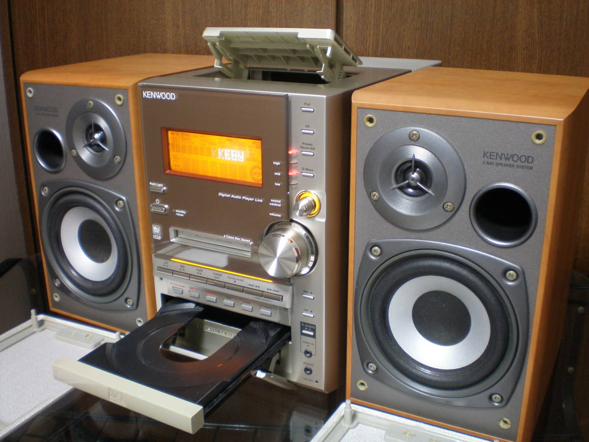KENWOOD MD/CD/カセット/FM ミニコンポ RXD-SV3MD （スピーカー付き