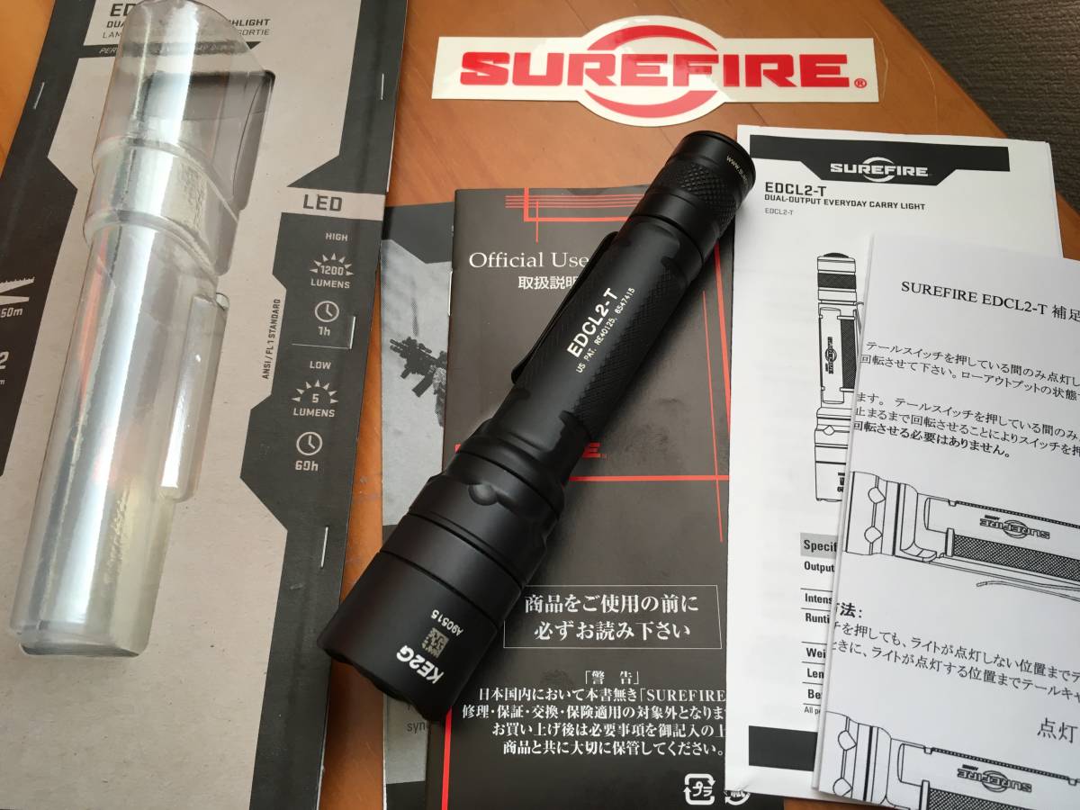EDCL2-T SureFire Flashlight SUREFIRE LED Everyday Carry | Dual-Output アカリ シュアファイア : フラッシュライト – - ビックカメラ.com