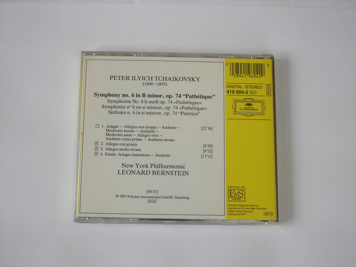 輸入盤ＣＤ　チャイコフスキー　交響曲第６番「悲愴」　バーンスタイン_2