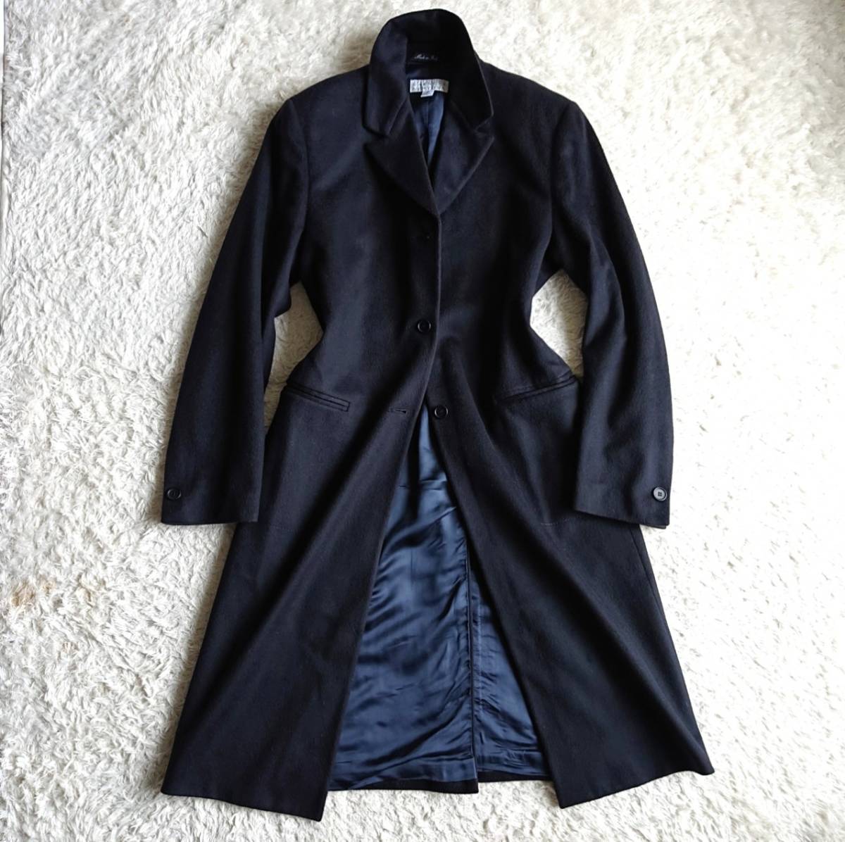 カシミヤ100% バーニーズニューヨーク チェスターコート 不経済 