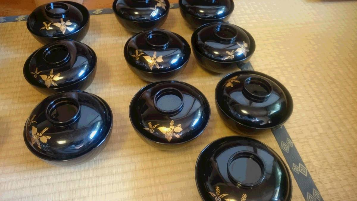 輪島塗 輪島塗のフリマアイテム一覧 椀 ほぼ未使用 金蒔絵 木箱付 朱