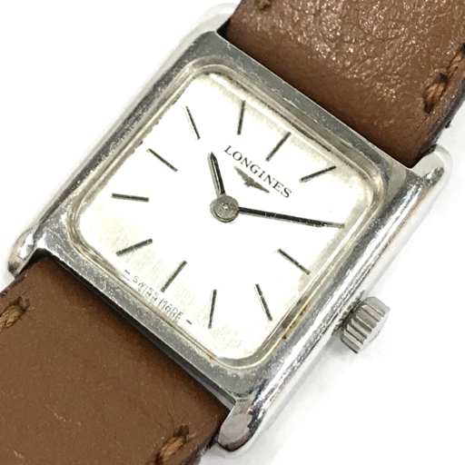 ロンジン 手巻き 腕時計 17442340 社外ベルト レディース 不動品 LONGINES