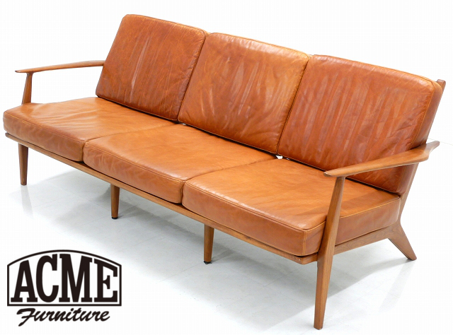 新作入荷，本物保証 to6274 展示品 ACME アクメ デルマー 3人掛けソファ 3シーター オイルレザー 男前 カフェ 工業系 ビンテージ 北欧(革製)｜売買されたオークション情報、yahooの商品情報をアーカイブ公開 - オーク 革製